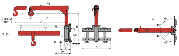 T 183,TM,TH Crane Jib